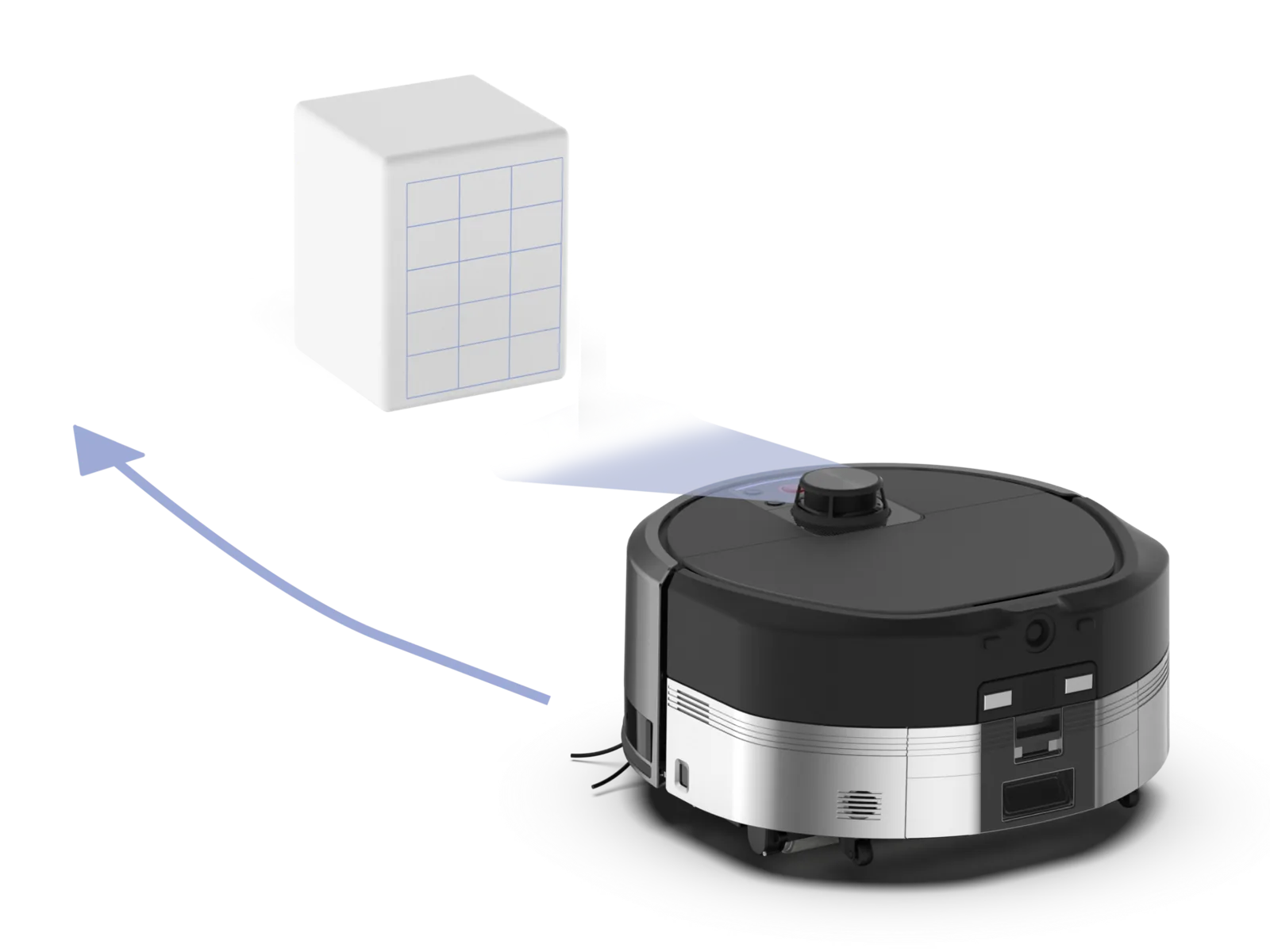 RV3 Station saugt den Staubbehälter des Roboters automatisch ab